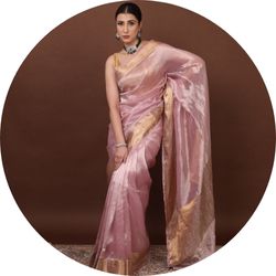 maroon banarasi silk saree with blouse